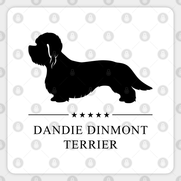 Dandie Dinmont Terrier Black Silhouette Magnet by millersye